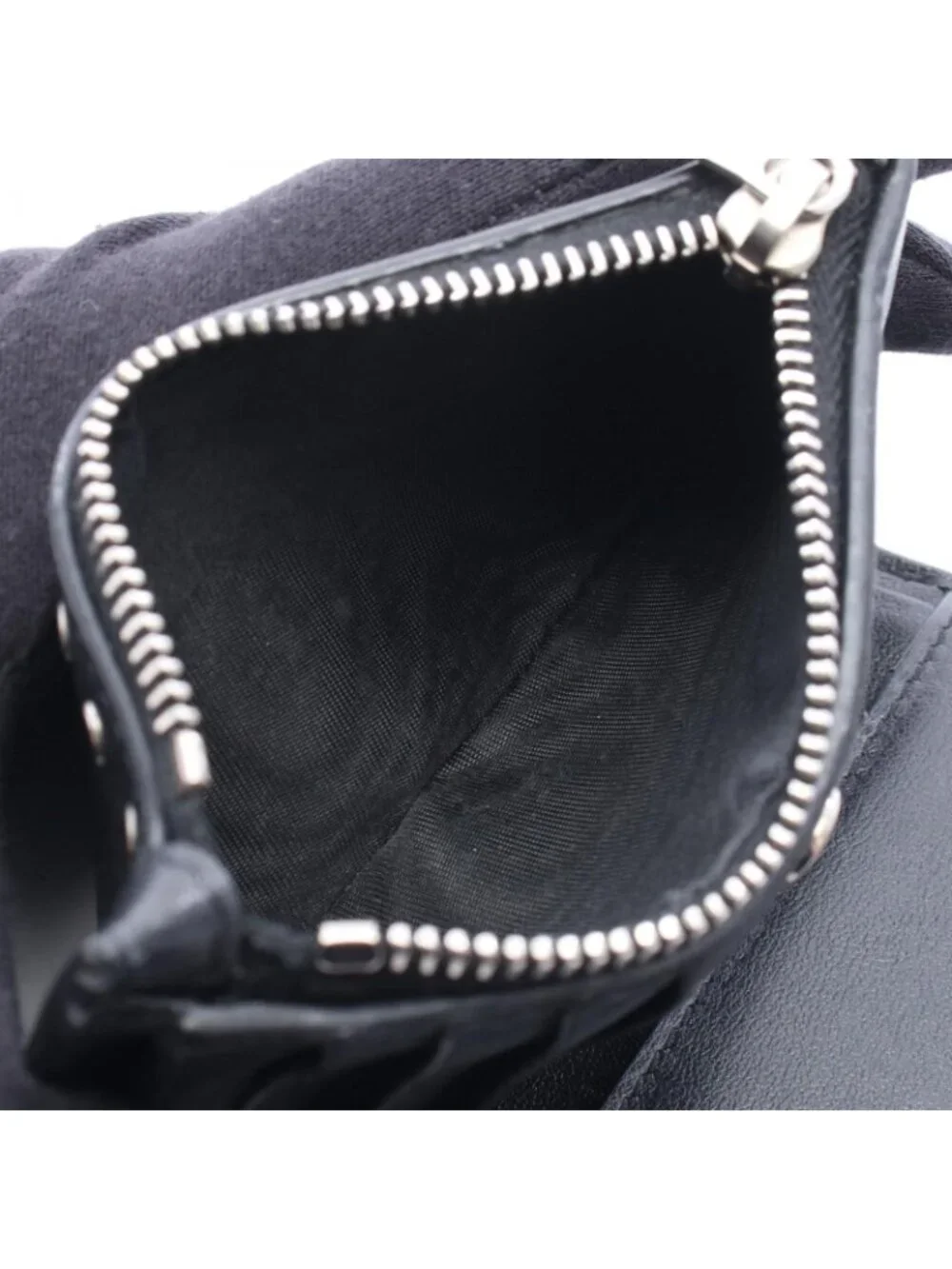 Saint Laurent Paris Bifold Wallet Studded Black Leather - Picture 6 of 8